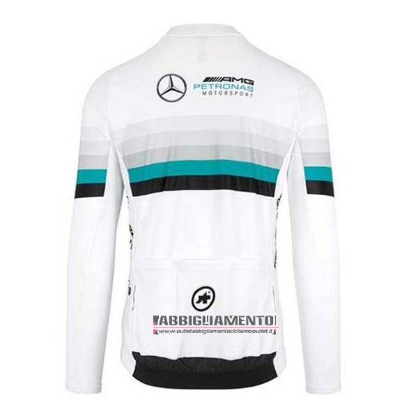Abbigliamento Mercedes F1 2020 Manica Lunga e Calzamaglia Con Bretelle Bianco - Clicca l'immagine per chiudere